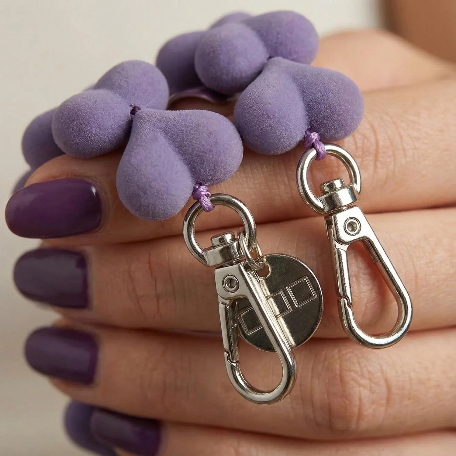 Cordon de téléphone Fluwee - violet - argent