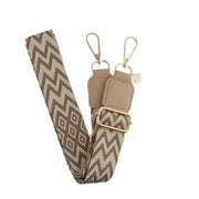 Cordon de téléphone pour sac - zigzag - doré