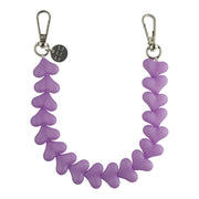 Cordon de téléphone Cœur - violet - argenté