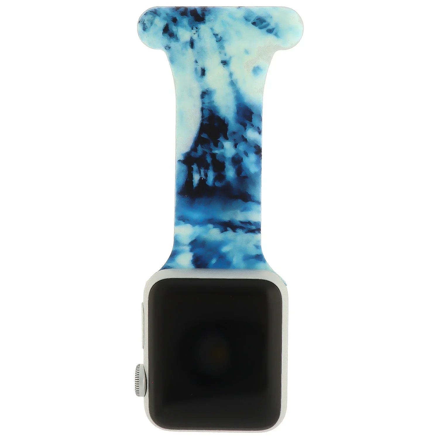 Bracelet infirmier Apple Watch - silicone - bleu tacheté