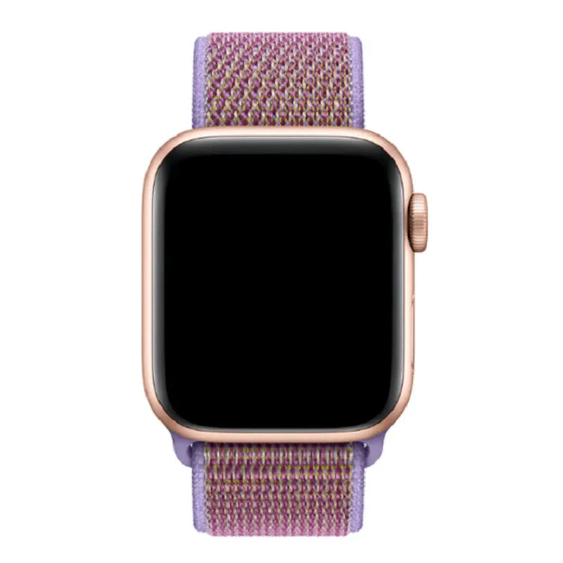 Bracelet Apple Watch Nexora - tissé - nylon - lilas