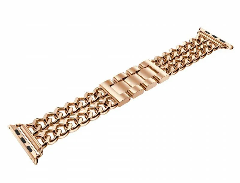 Bracelet Apple Watch Cowboy - acier - or rose