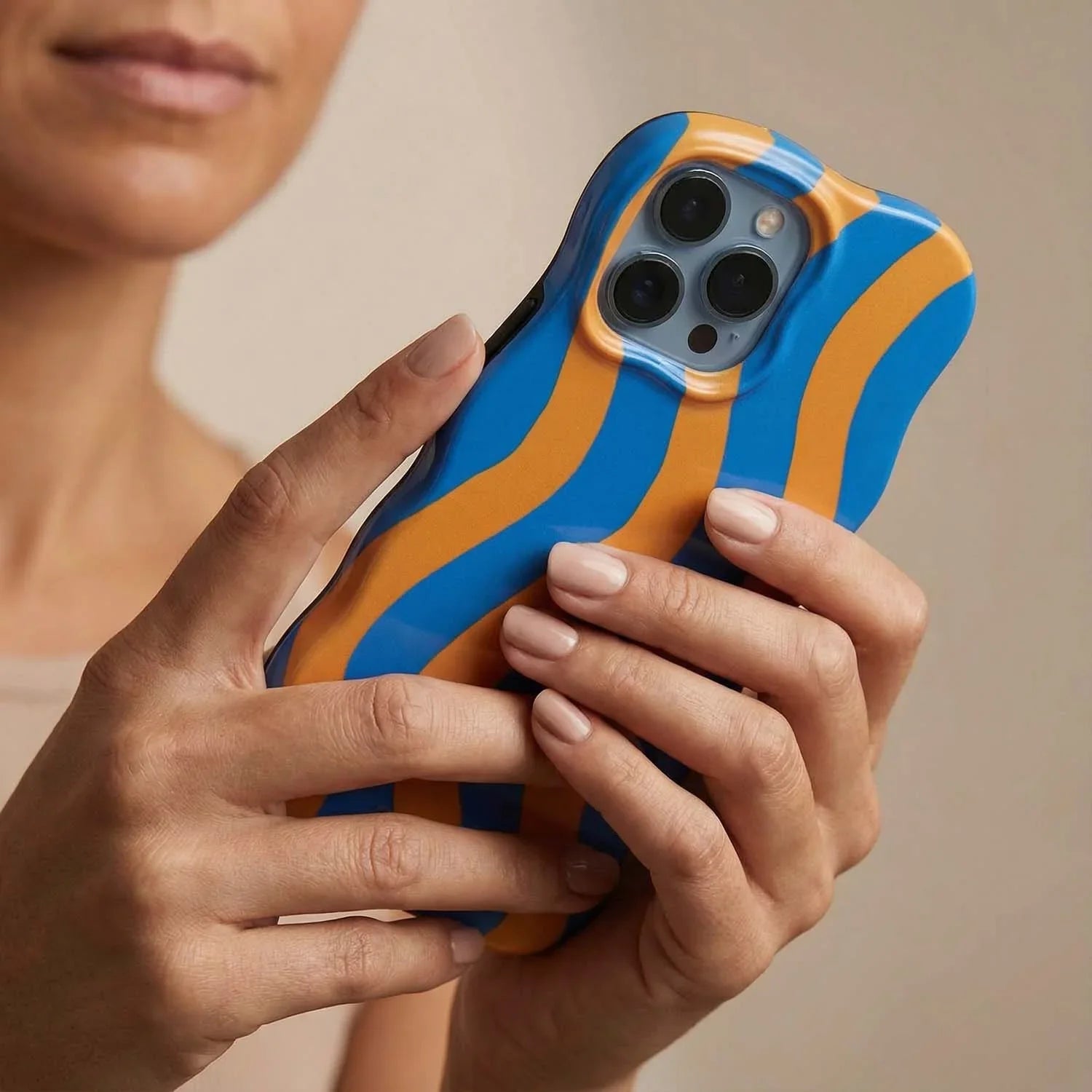 Coque iPhone Candy - bleu orange