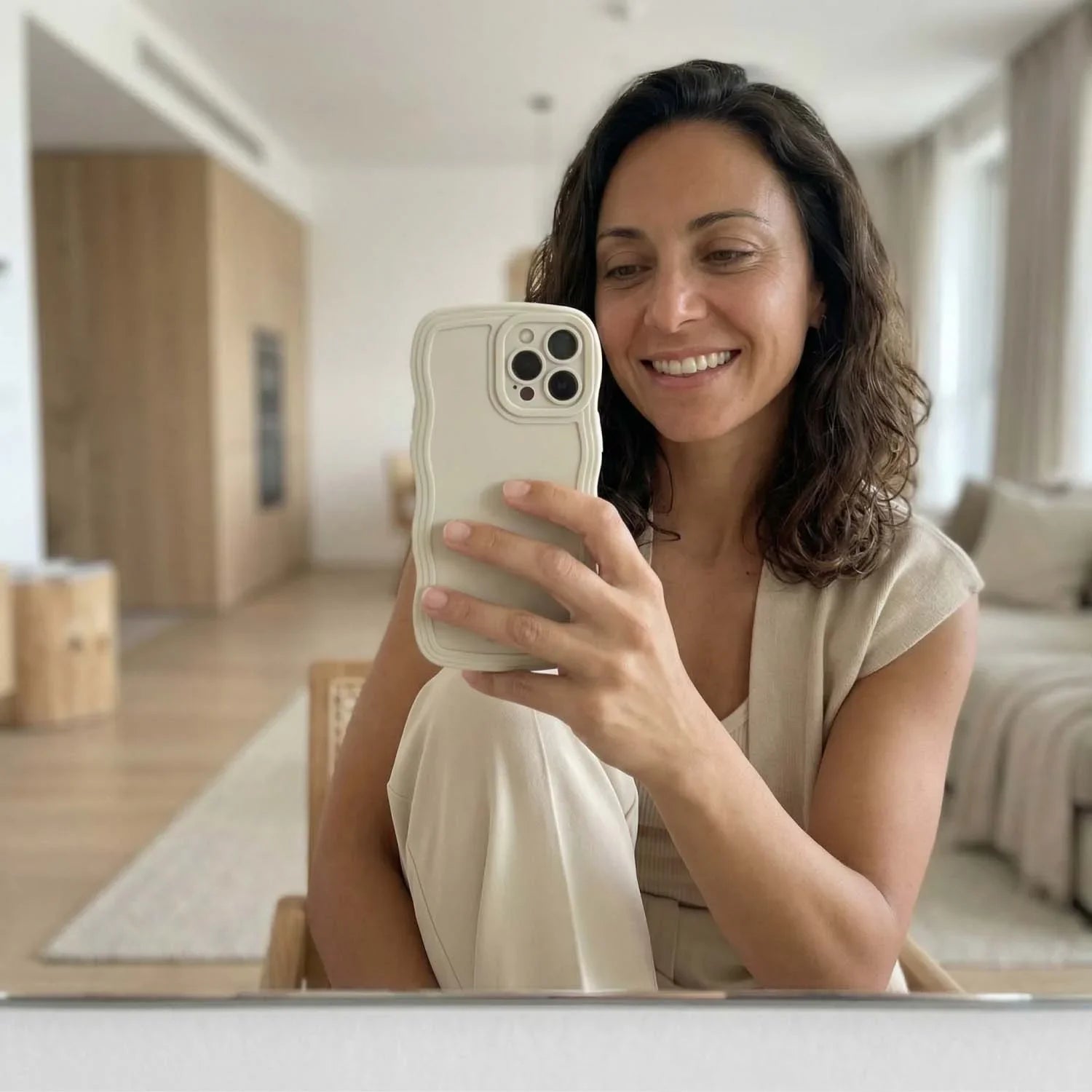Coque iPhone Curve - Lumière stellaire