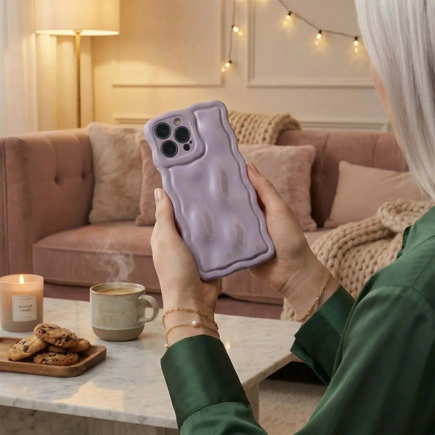 Coque iPhone Sparkle - violet