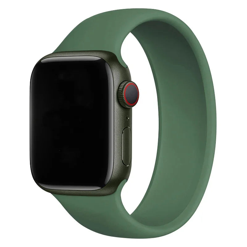 Apple Watch bandje - siliconen - solo loop - klaver