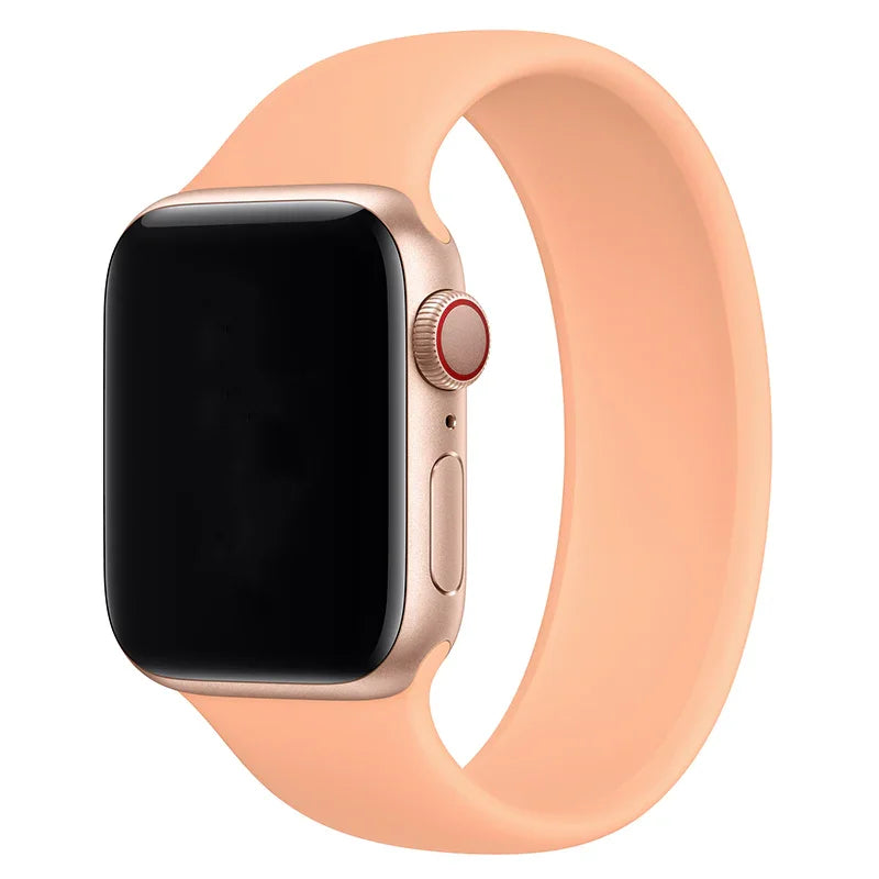 Bracelet Apple Watch - silicone - solo loop - melon