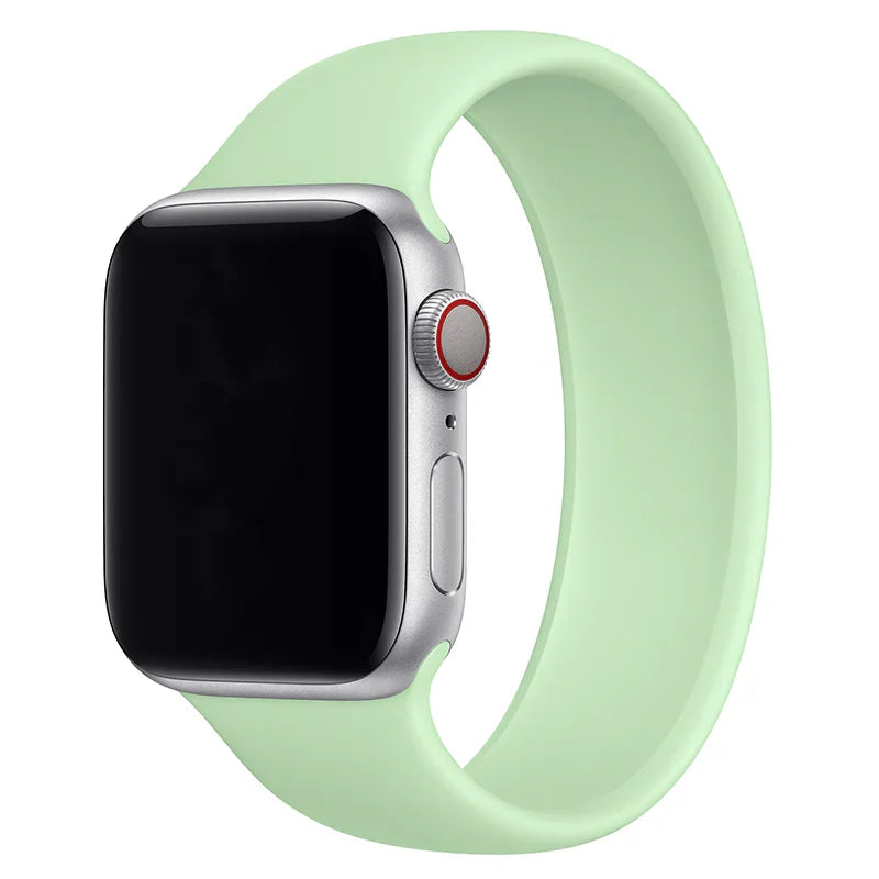 Bracelet Apple Watch - silicone - boucle unique - pistache